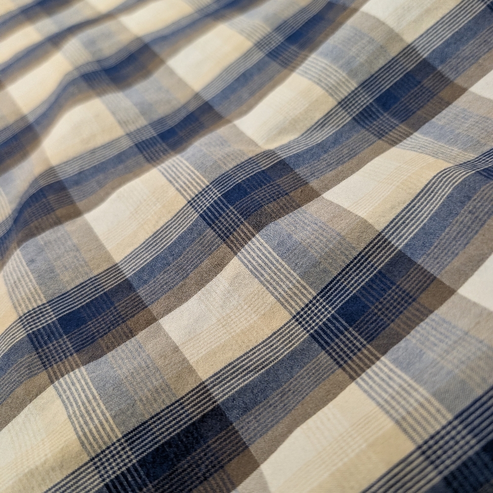 Carhartt Men's 2XL Grey Blue White Plaid‎ Button Down Work Shirt Casual - Picture 6 of 12